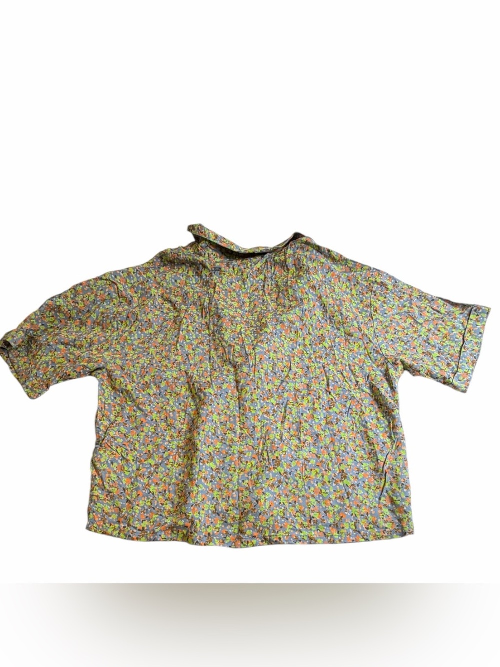 NWT prAna Iguala Floral Button Front TENCEL Modal Crop Shirt Top Small - Picture 8 of 9